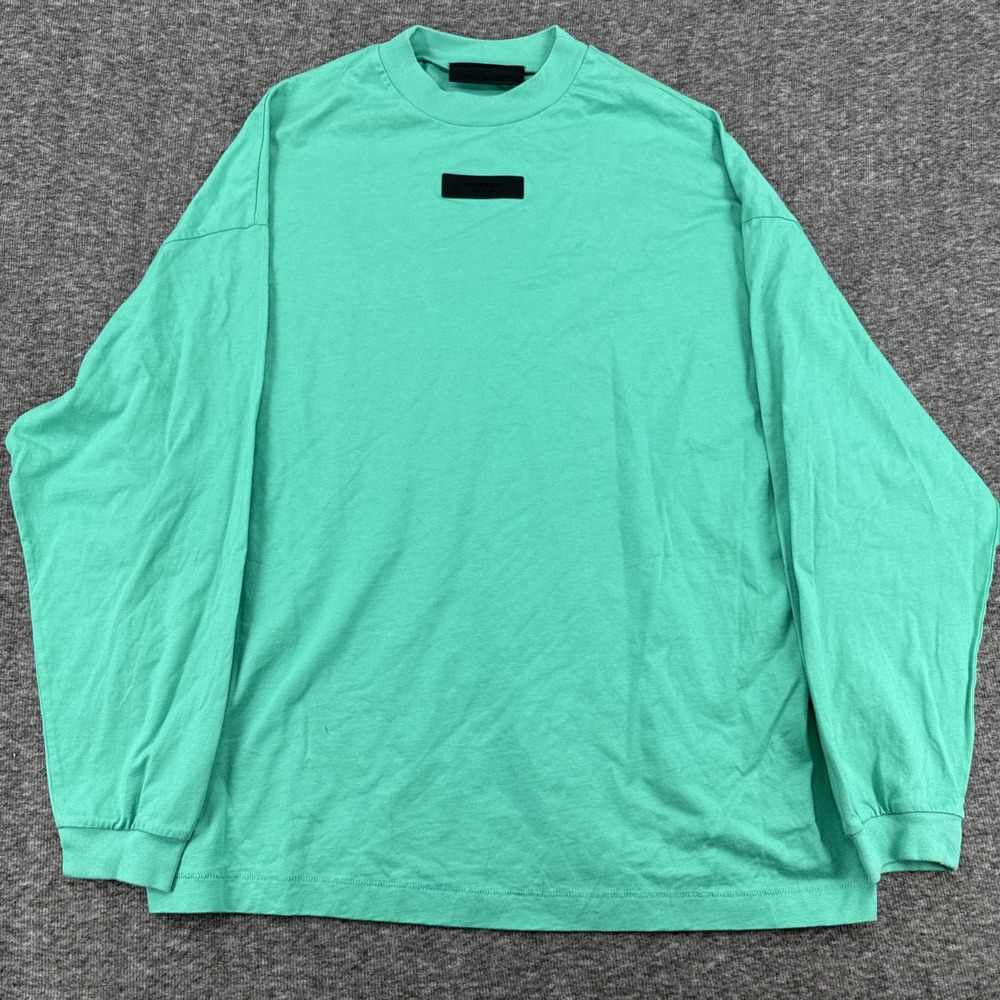 Essentials Fear Of God Mint Leaf Long Sleeve T Shirt Mens Size Small